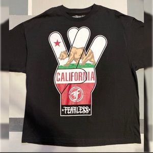 Men's Black Fearless, California Graphic Tee